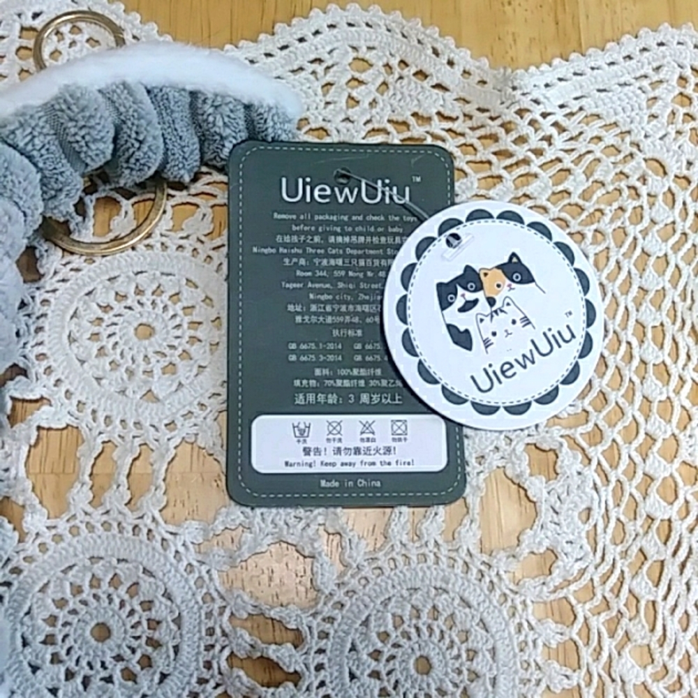 Large Plush Rabbit Keychain, Keyring New - Picture 2 of 6